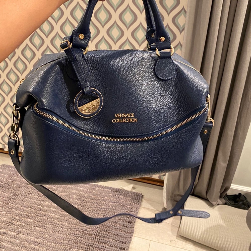 Versace collection Pebbled leather